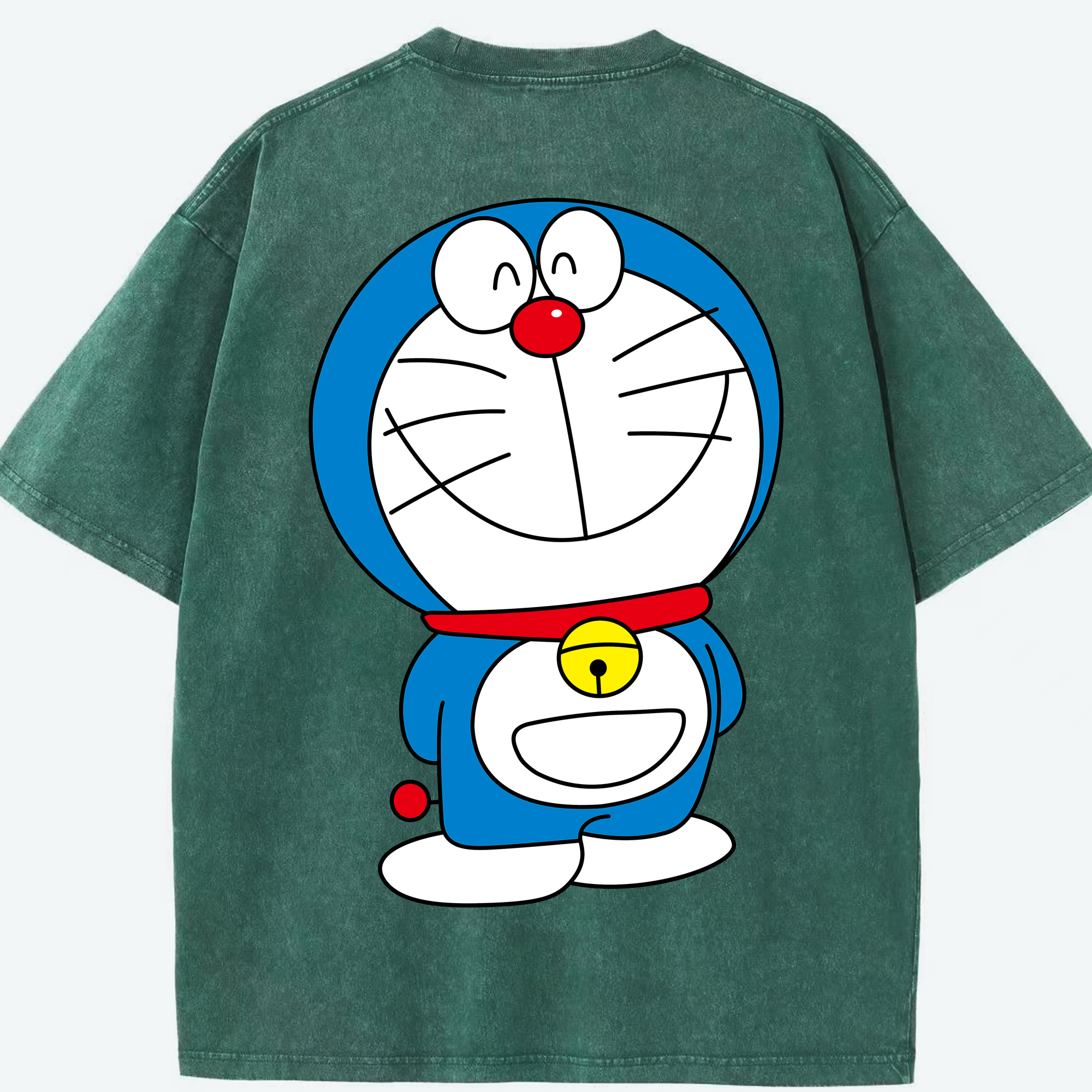 （画像用） ドラえもん Doraemon 綿100% ヴィンテージ風 半袖Tシャツ（背面プリント）